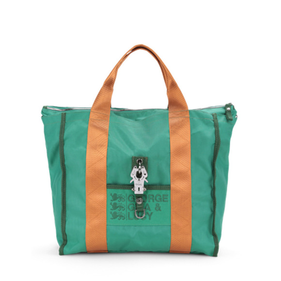GEORGE GINA & LUCY MI LA NO NYLON TOTE IN TENNENBROWN NWT - Picture 1 of 9